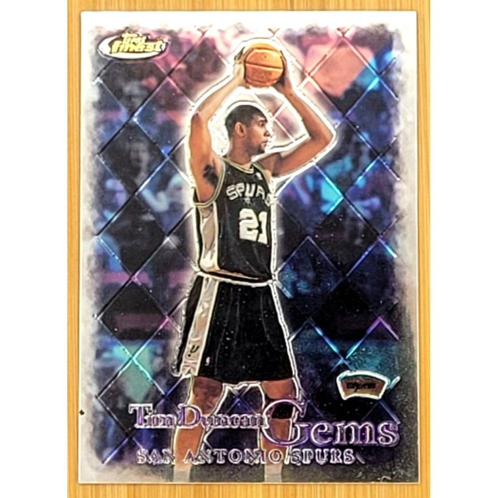 2000-01 TOPPS FINEST TIM DUNCAN GEMS #171